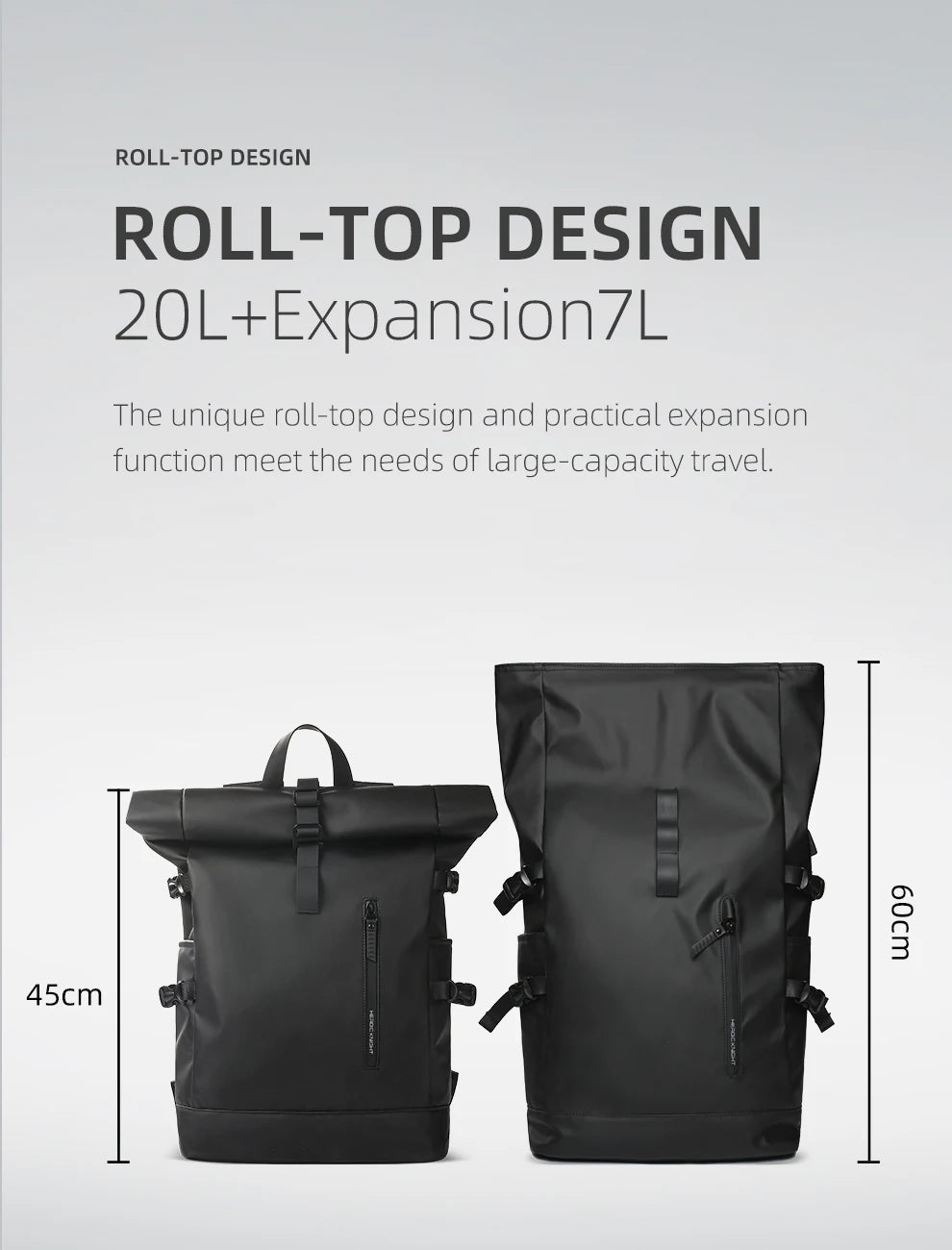 Roll - Top Expansion BackPack - xeoloex