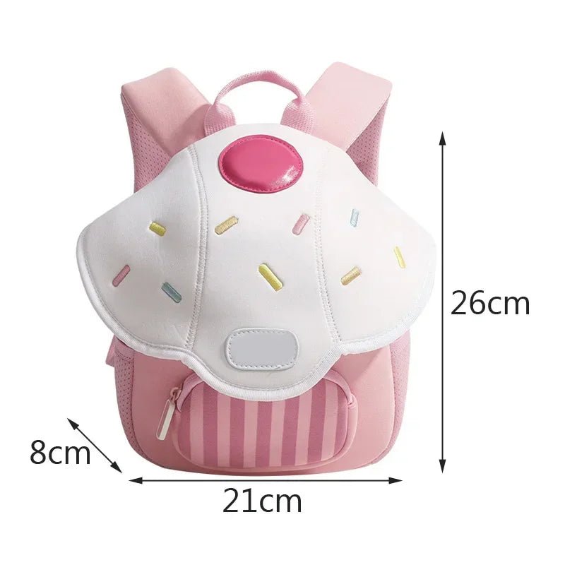 Cartoon Kids Backpack – Small Mushroom Travel & School Bag for Kindergarten Boys & Girls, Cute Baby Accessories – Xeoloex.